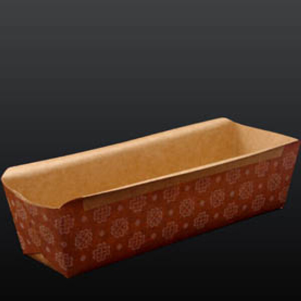 MOLDE PAPEL PARA BUDIN FLEJE 18X5X5 CM. 400 GRS. MARRON