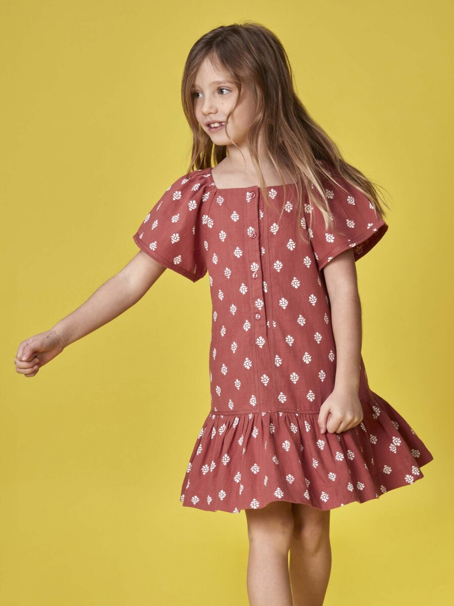Vestido Block Print Gris