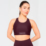 Top No-Bounce High Impact Sports Bra Mujer Oxblood/classic White