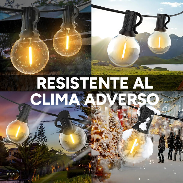 Guirnalda 25 + 2 Luces Luz Cálida 7,5 M Interior Exterior Variante Calida