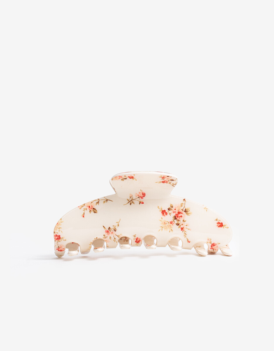 Broche Grande Estampado De Acrilico. 