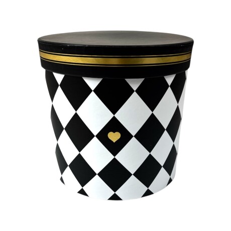 Caja Mediana - Cilíndrica Negra y Blanca Caja Mediana - Cilíndrica Negra y Blanca