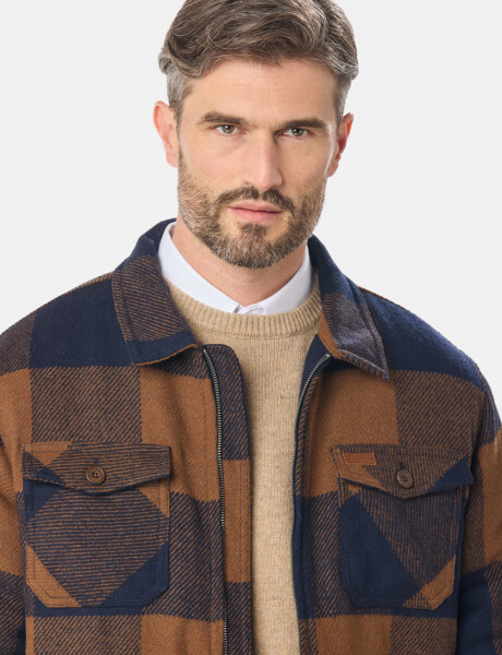 CAMPERA DE ABRIGO DE PAÑO Azul