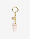 Llavero Piedra Llavero Y Bag Charm Con Piedra Natural - Combinacion Bicolor