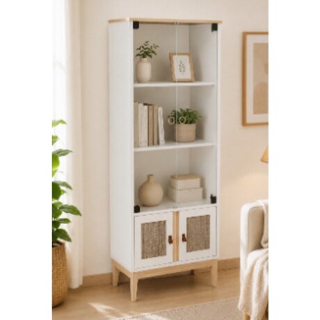 CRISTALERO TRAMA 4 PUERTAS 70 X 1,80 X 37 MIEL OFF WHITE CRISTALERO TRAMA 4 PUERTAS 70 X 1,80 X 37 MIEL OFF WHITE