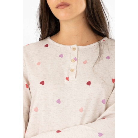 Pijama waffle needle Marfil