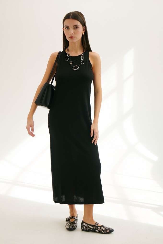 VESTIDO TEJIDO TANIA NEGRO
