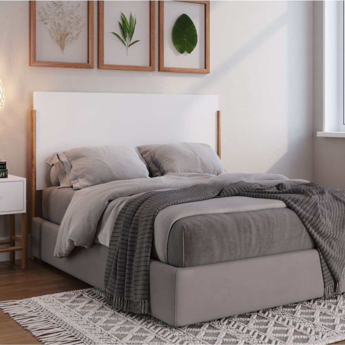 Cama 2 Plazas Línea Oro Color Imbuia — Aihaus