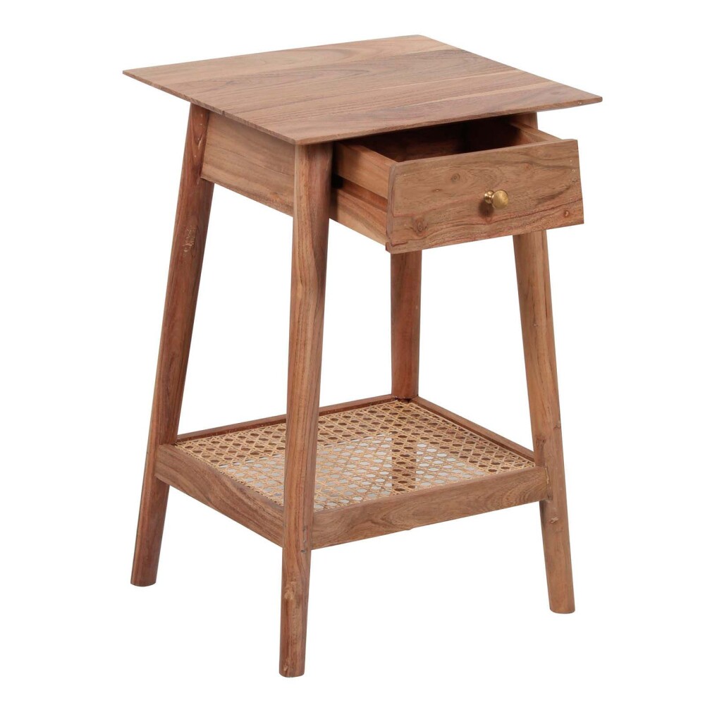 MESA LATERAL MADERA NATURAL-BEIGE LIGHTHOUSE NATURAL