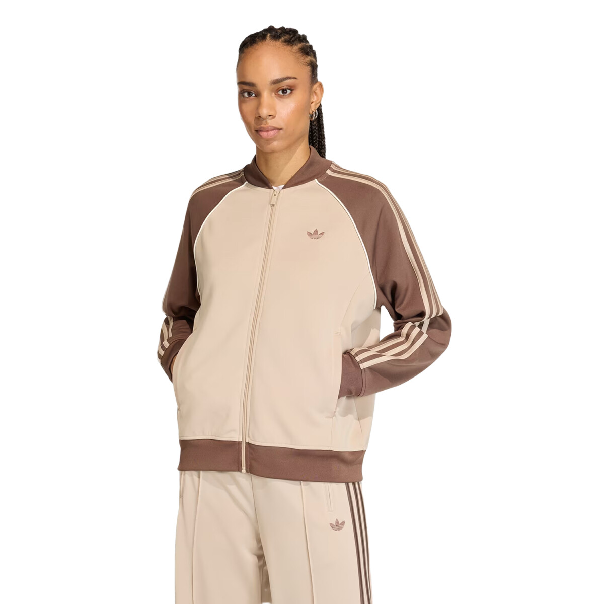 Campera Adidas Sst Loose Tt - Beige 