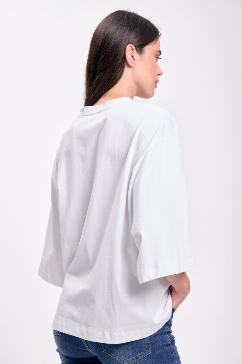 Remera manga ancha Blanca