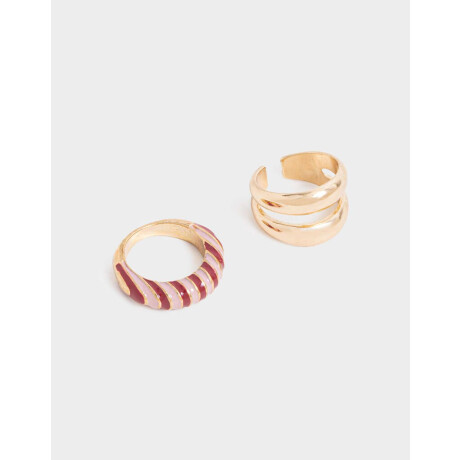 Sets Anillos Metal Dorado