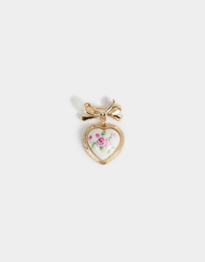 Prendedor Con corazón Prendedor Corazón Vintage - Dorado