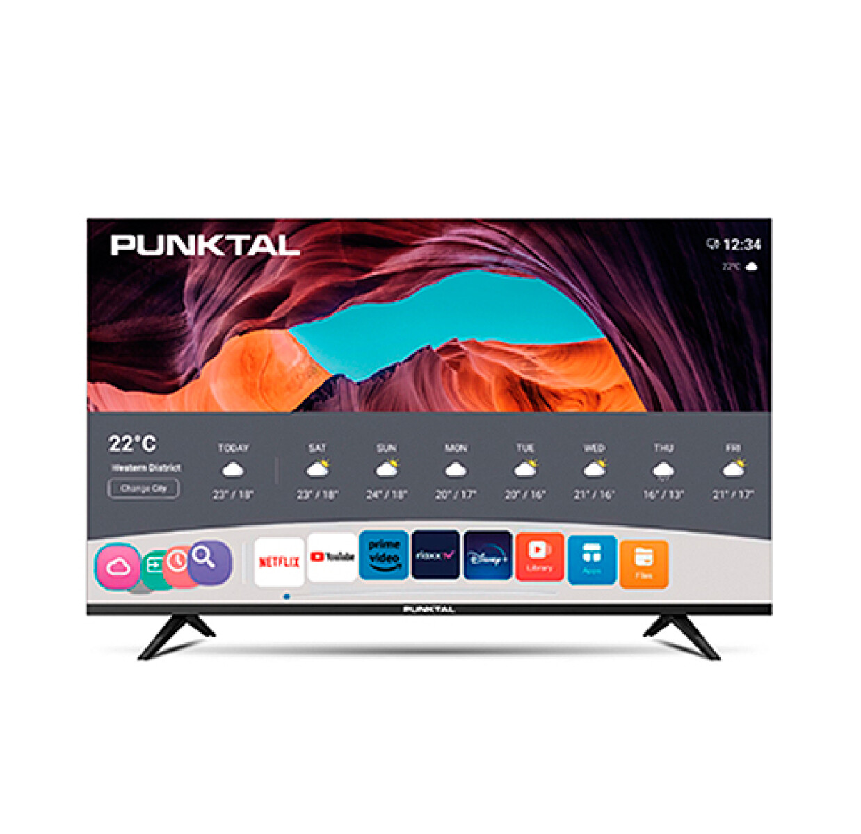 TV PUNKTAL 50” PK-50 WOS 4K FRAMELESS SMART - Sin color 