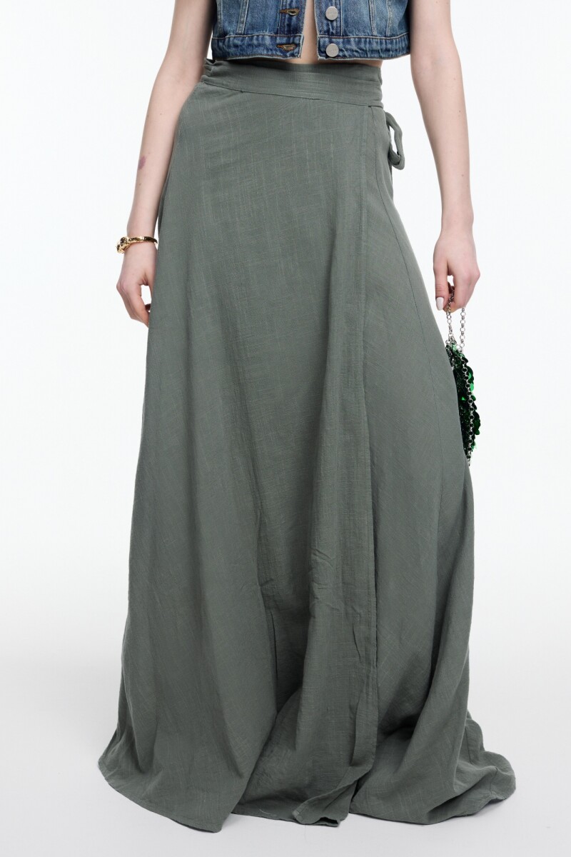 FALDA MAXI DE GASA Army