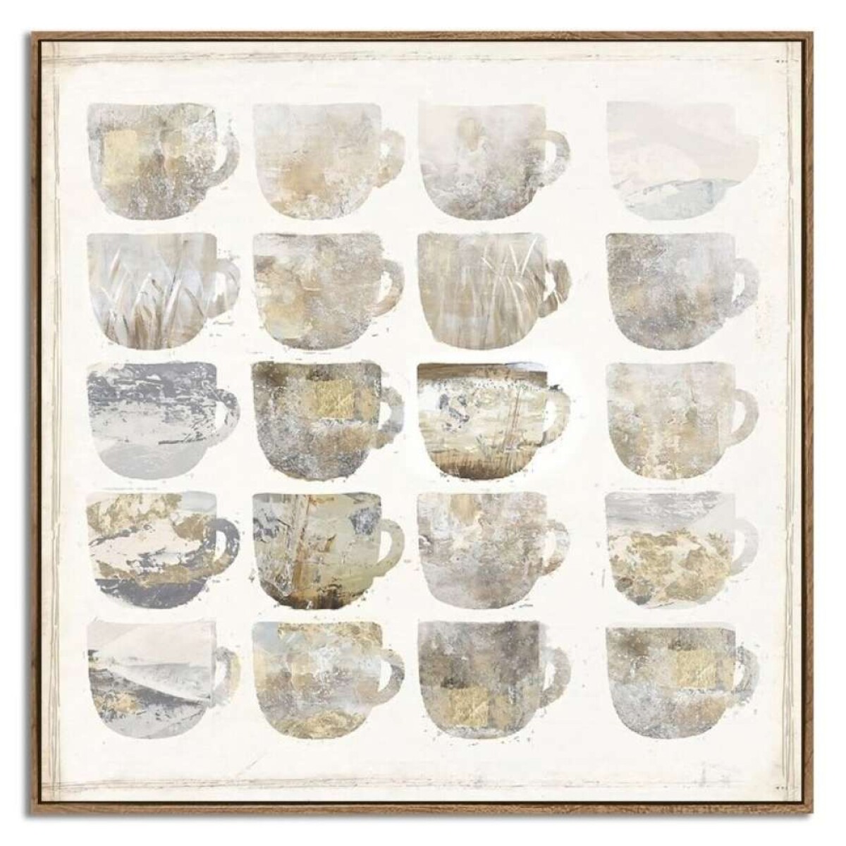 Cuadro Canvas 40X40Cm - Marco Café Pasteles 