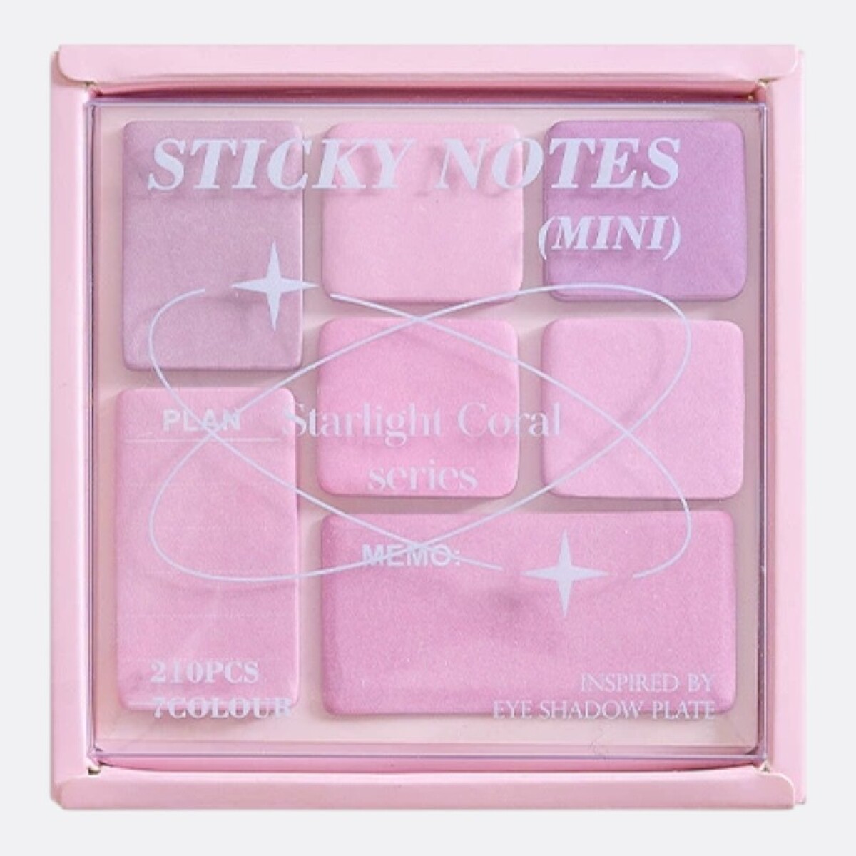 Post It Varios Tamaños De Hojas - Rosa 