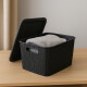 Caja organizadora símil ratán 20lt NEGRO