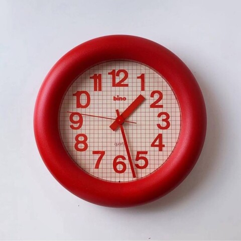 Reloj redondo pared Rojo