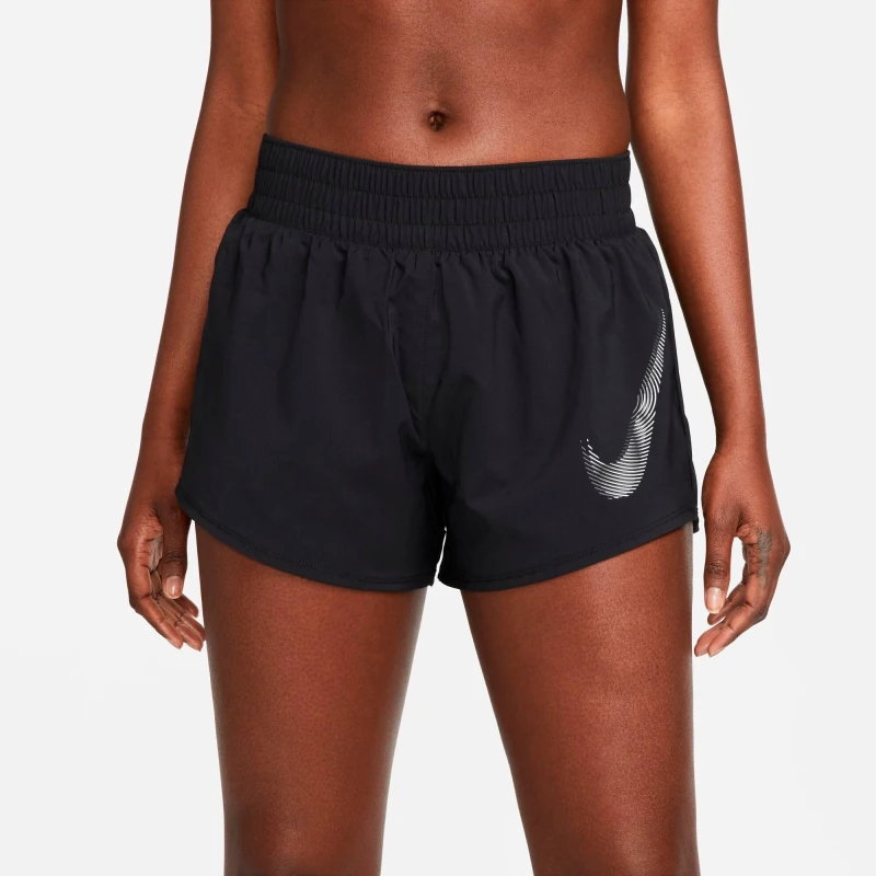 Short Nike One Dri-Fit Swoosh de Mujer Negro