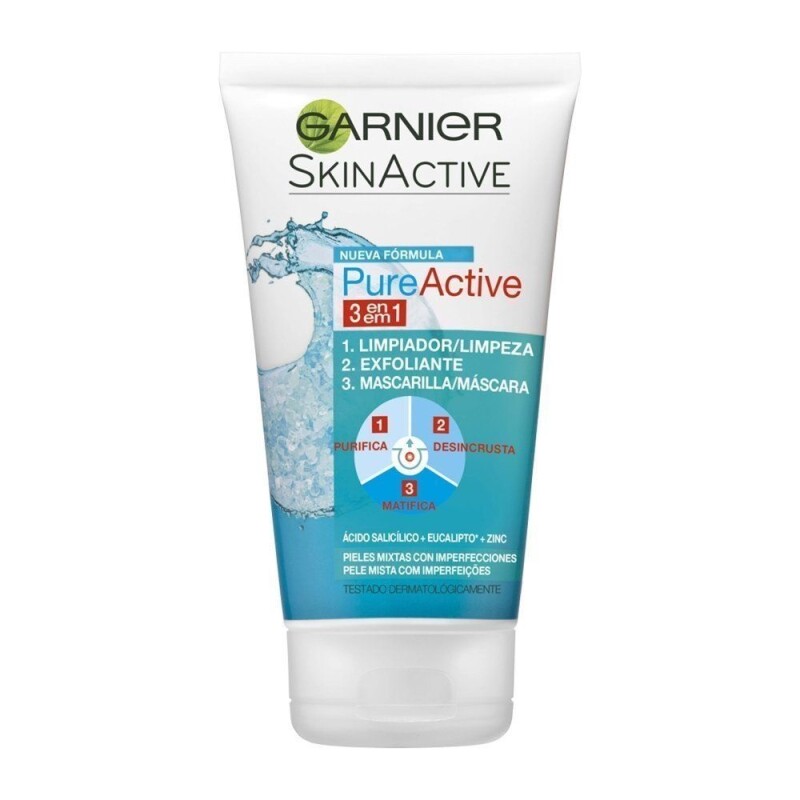 Garnier Pure Active 3en1 Piel Mixta 150 Ml. Garnier Pure Active 3en1 Piel Mixta 150 Ml.