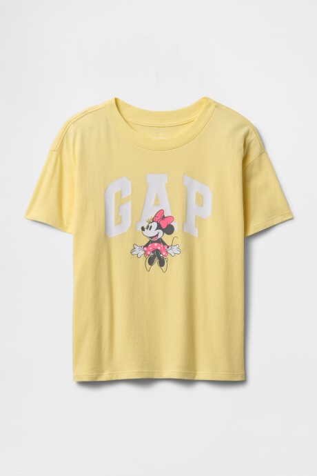Remera Logo Gap Disney Niña Pale Banana