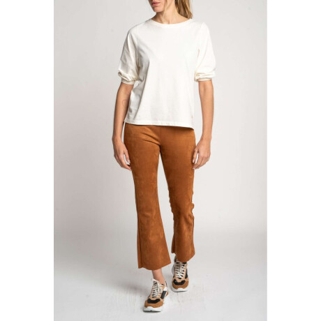 Pantalon Gamuza Cuero Vegano Camel
