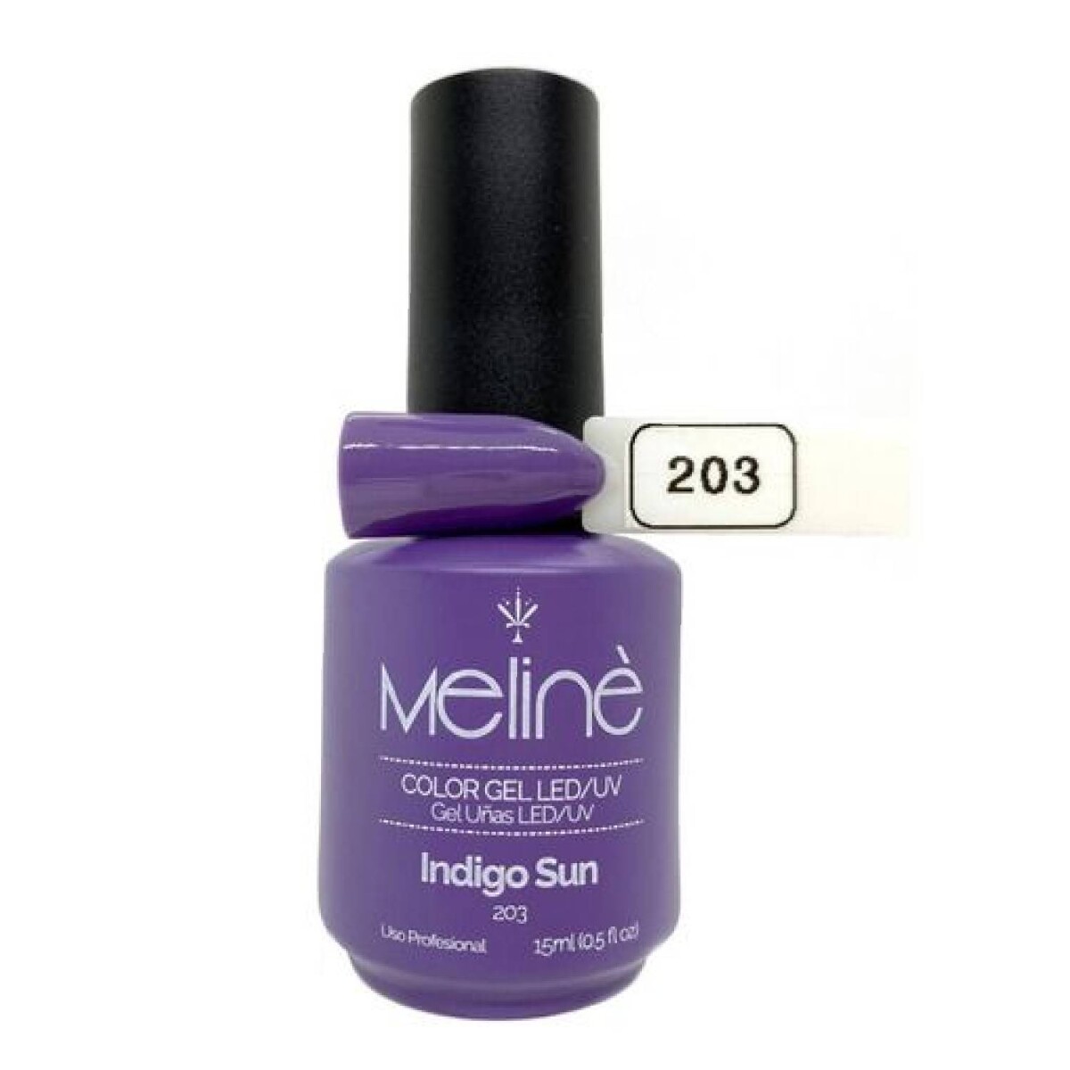 Esmalte Color En Gel Semipermanente Meliné Secado Uv 15ml - 203 Indigo Sun 