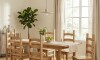 Juego de comedor Extensible 6 Sillas Mad Maciza 160 a 200 cm Natural