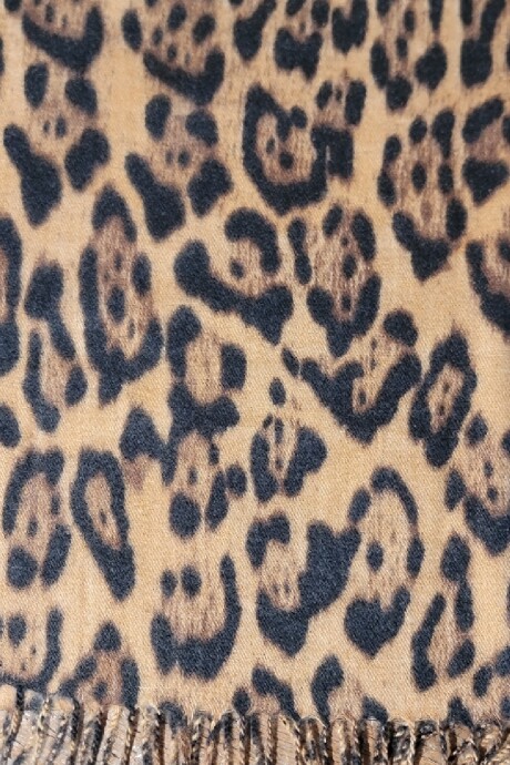 Bufandón Paz Print Camel