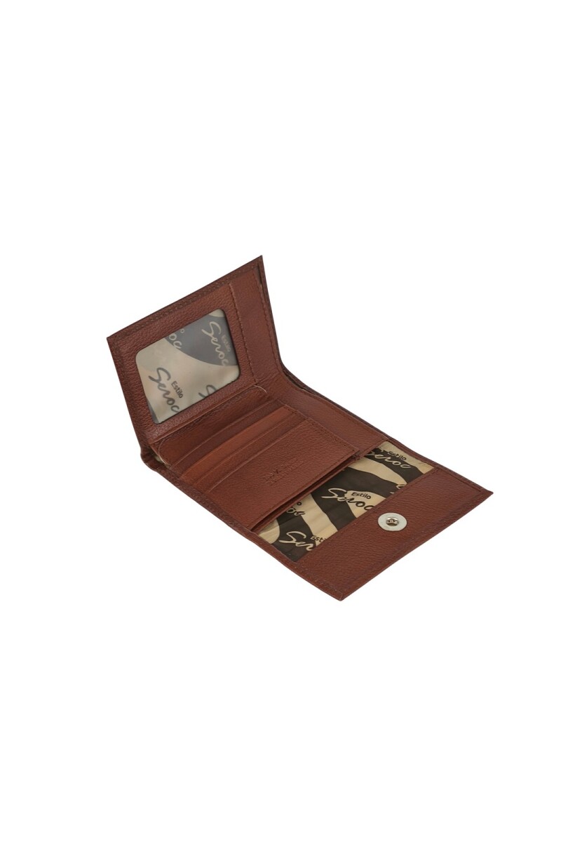 Billetera corta de mujer Marron