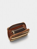 Cartera De Piel Con Pelo multicolor