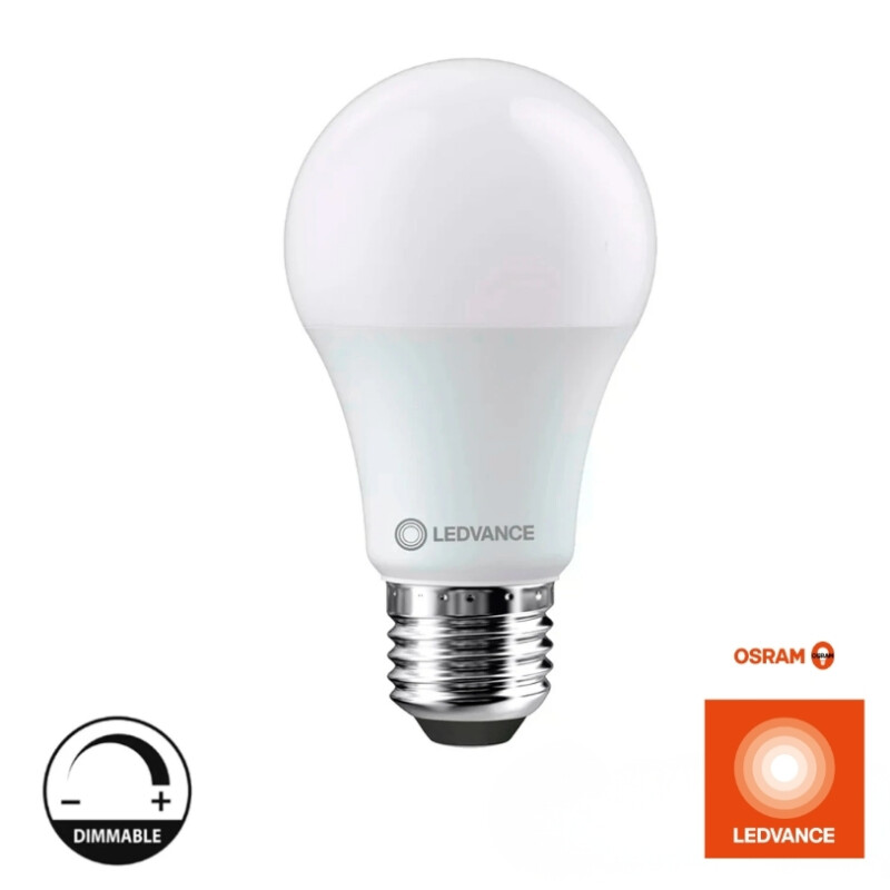 LAMPARA LEDVANCE OSRAM A60 DIMERIZABLE 8.5W Lámpara LED LEDVANCE OSRAM Dimerizable 8.5W Luz Cálida