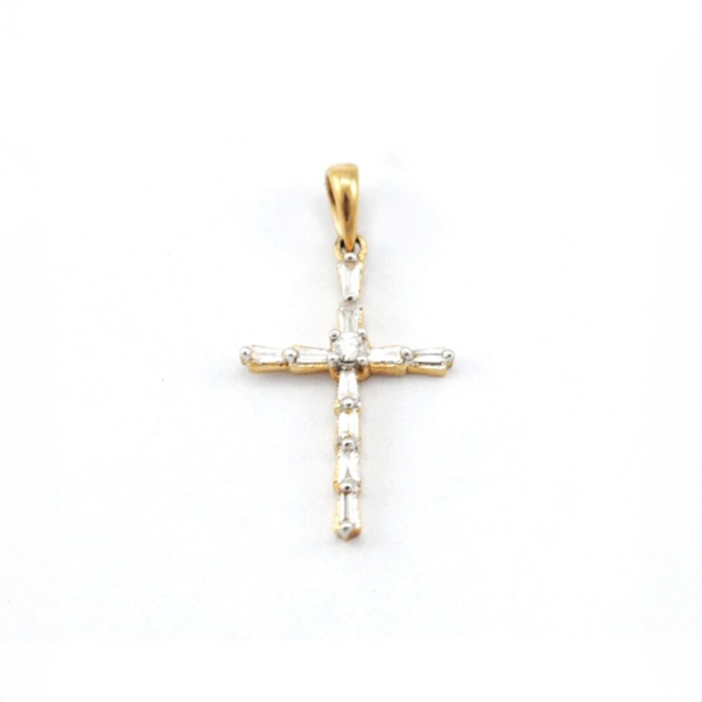 Cruz Oro 18K Y Brillantes Cruz Oro 18K Y Brillantes