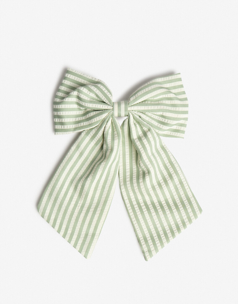 Hebillas Francesas Moño Hebilla Francesa Con Moño Rayado - Estampado Rayas