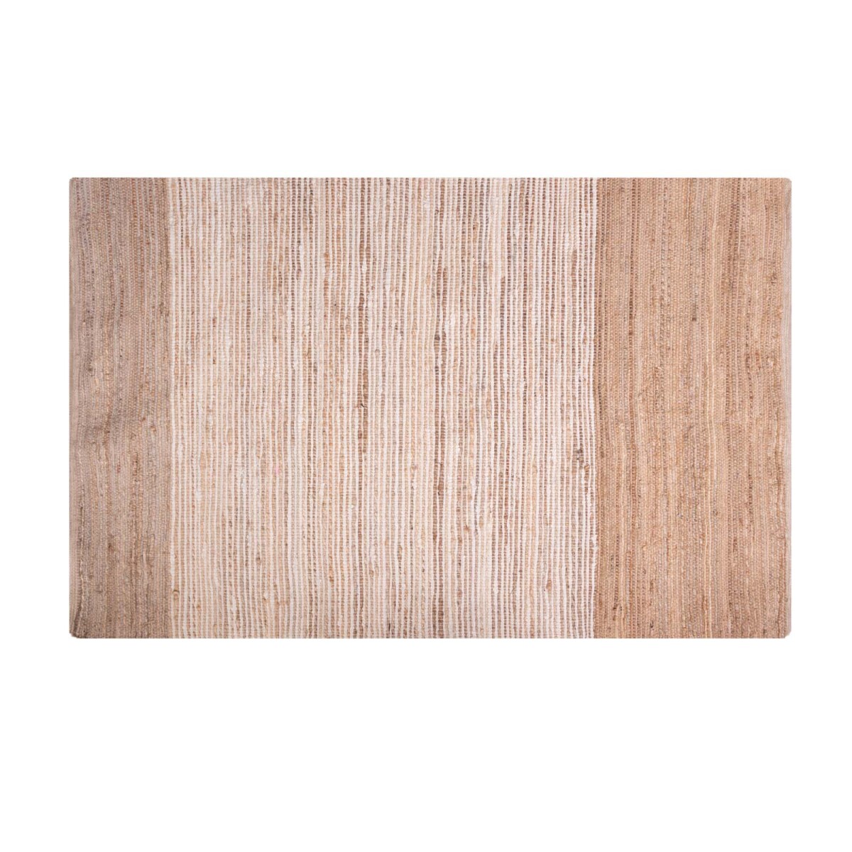 ALFOMBRA RAYAS - YUTE-Y-ALGODON GRIS HEMMING II 