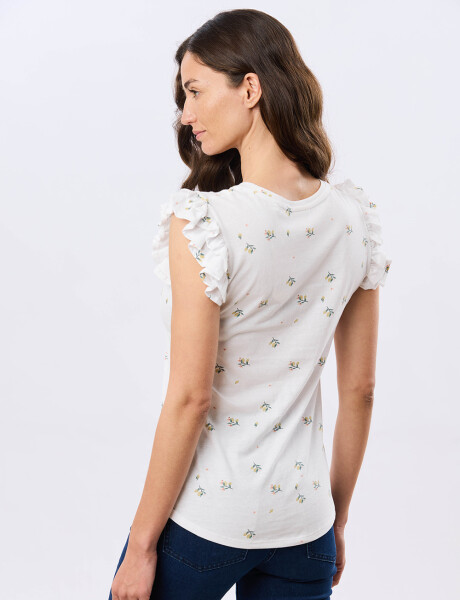 REMERA ESTAMPADA DE ALGODÓN Blanco