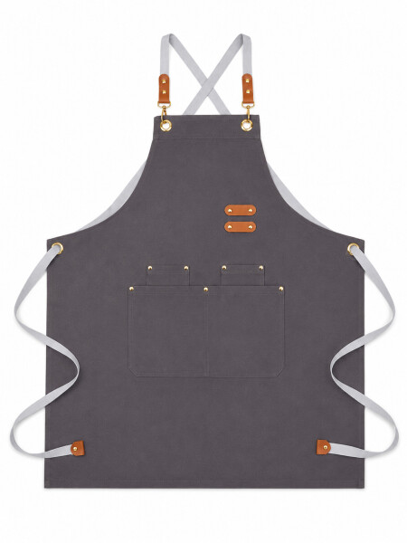 DELANTAL CANVA GRIS