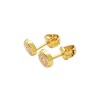 Abridores Zirconia-Oro 18k-Piedra Zirconia y Resina rosada-AB9512 conpiedra