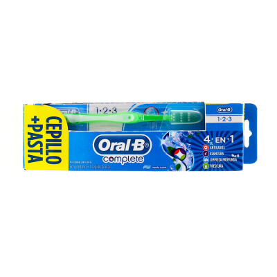 Pasta Dental Oral-B Complete 4 en 1 50 GR + Cepillo Dental Pasta Dental Oral-B Complete 4 en 1 50 GR + Cepillo Dental