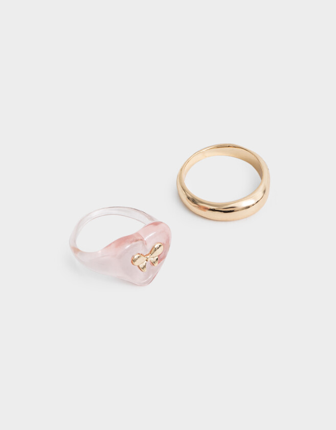 Sets Anillos Con corazón Set Anillos Con Corazón - Dorado