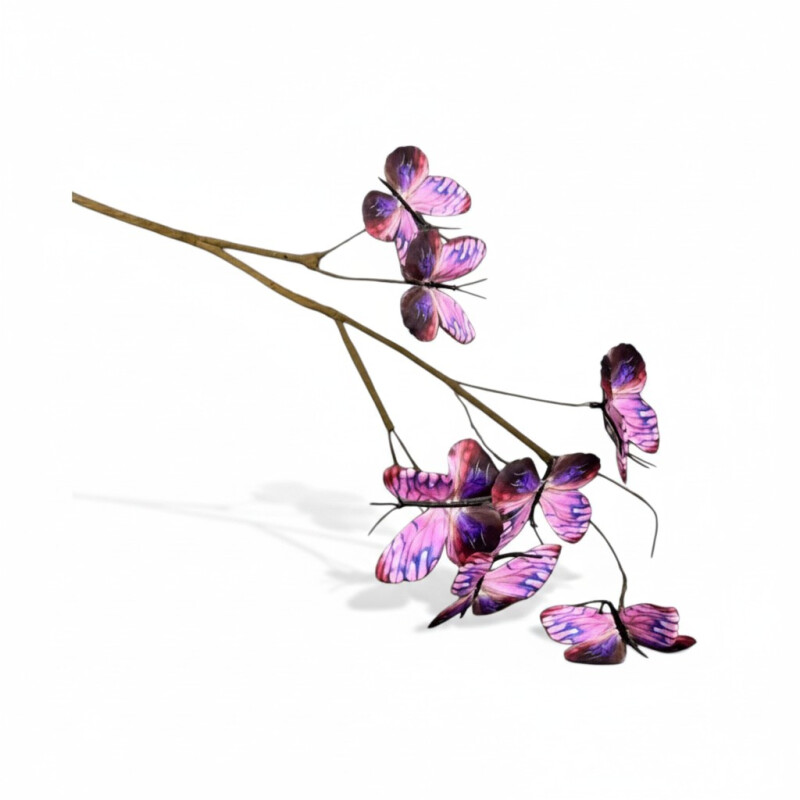 Rama de 7 Mariposas Violeta
