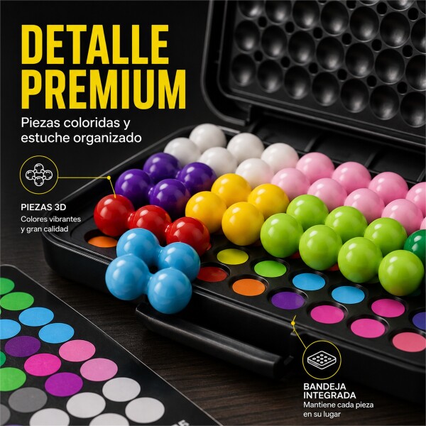 Juego Kanoodle Puzzle 2D y 3D con 200 Desafíos Negro 1