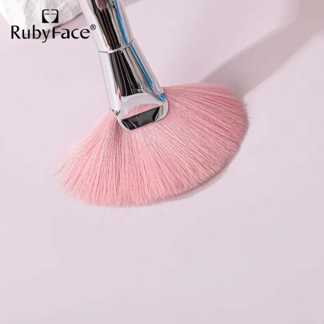 Set Maquillaje 7 Brochas y Pinceles con Estuche + Esponjas Rosa