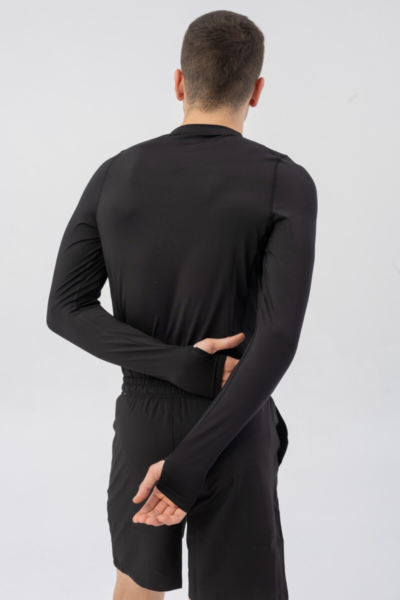 Remera Termica Menpi Alta Calidad Futbol Hombre Negro - S/C 
