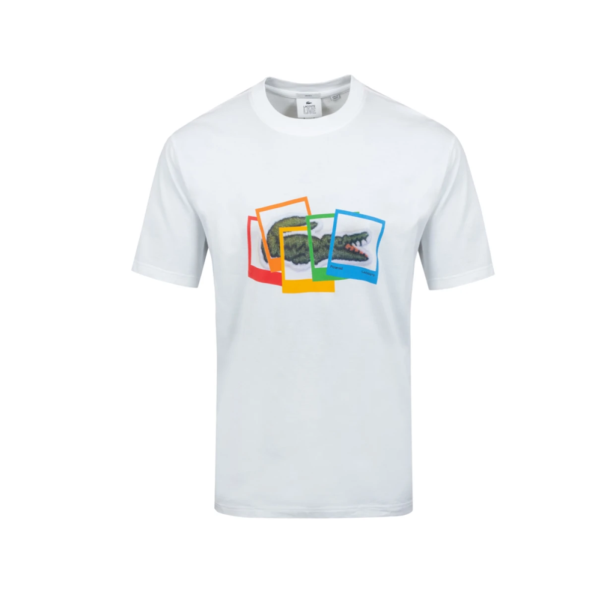 REMERA LACOSTE LIVE X POLAROID - White 