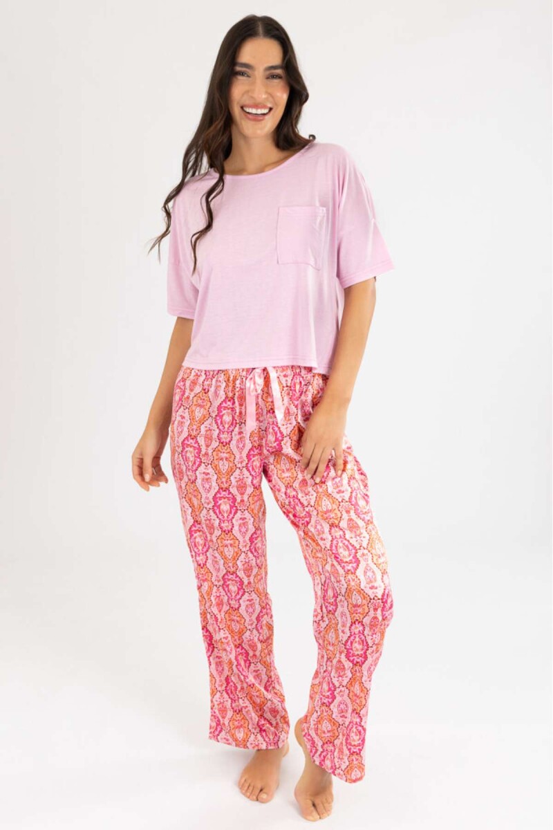 Pink Paisley Pant - Rosado 
