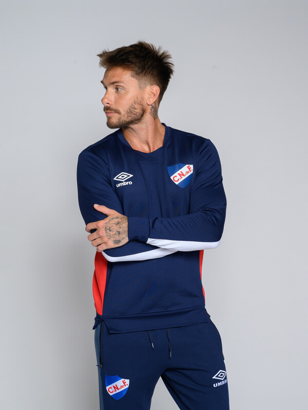 BUZO PREMIER CNdeF Nacional Hombre Azul Marino, Blanco, Rojo