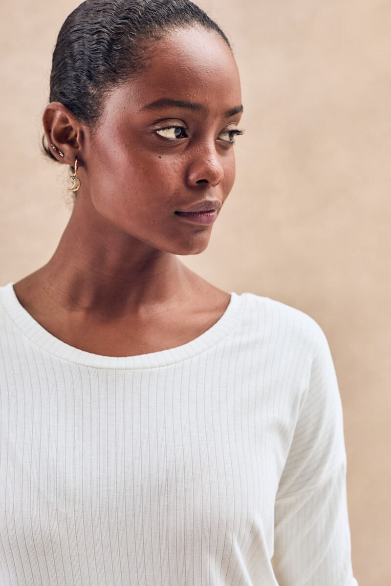 Remera Morley Nácar