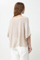 Sweater oversized escote V beige